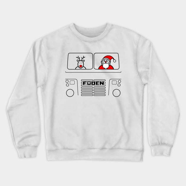 Foden S83 classic 1970s British lorry Christmas special edition Crewneck Sweatshirt by soitwouldseem